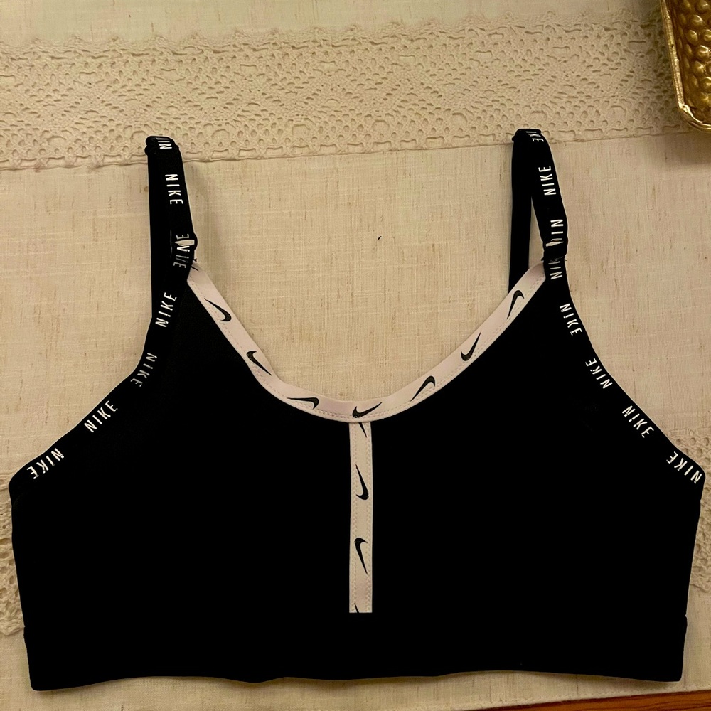 Nike Black and White Sports Bra